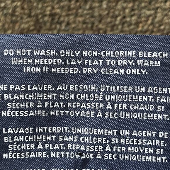 Ralph Lauren Home Barletta Throw Blanket 54x72 100% Wool Goat Suede Piping - Picture 3 of 5